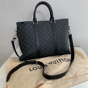 Auth Louis Vuitton Damier Anton Briefcase